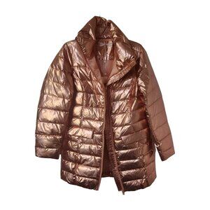 TYLER BOE NWT Sz S Metallica ROSE GOLD PUFFER JACKET $271